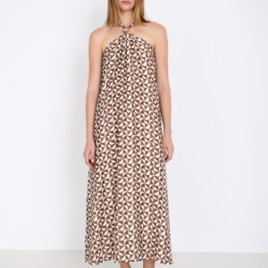 Vestido estampado halter