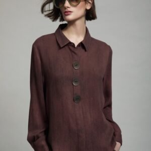 Camisa Fluida con Botonadura Frontal
