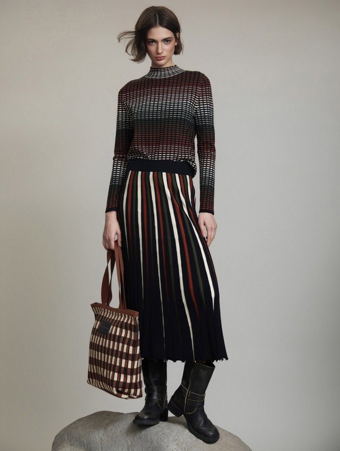 Falda Midi de Canalé Vanisé