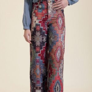 Pantalón Fluido Estampado Étnico