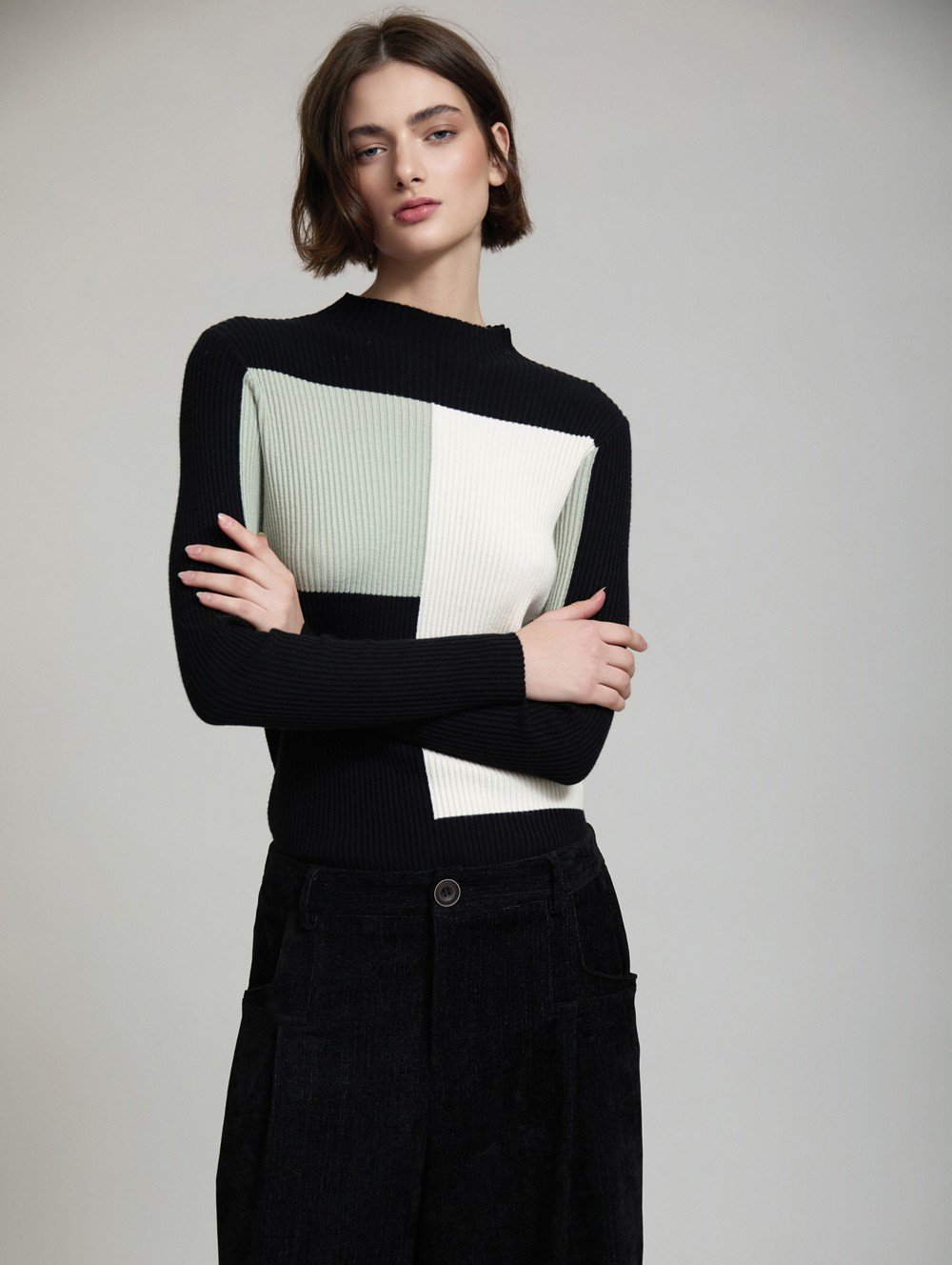Jersey de Punto Canalé Colorblock - Imagen 2