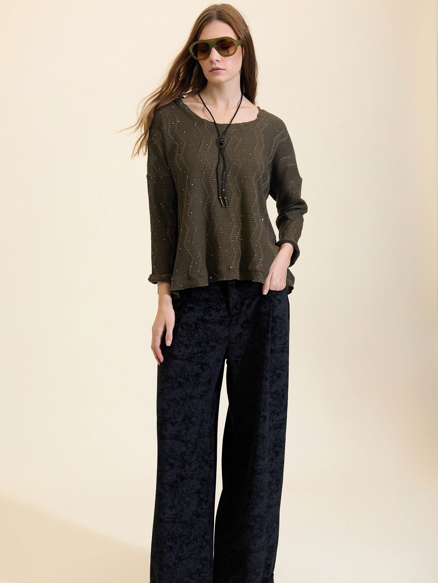 Jersey de Punto Zigzag con Lentejuelas - Imagen 3