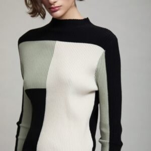 Jersey de Punto Canalé Colorblock