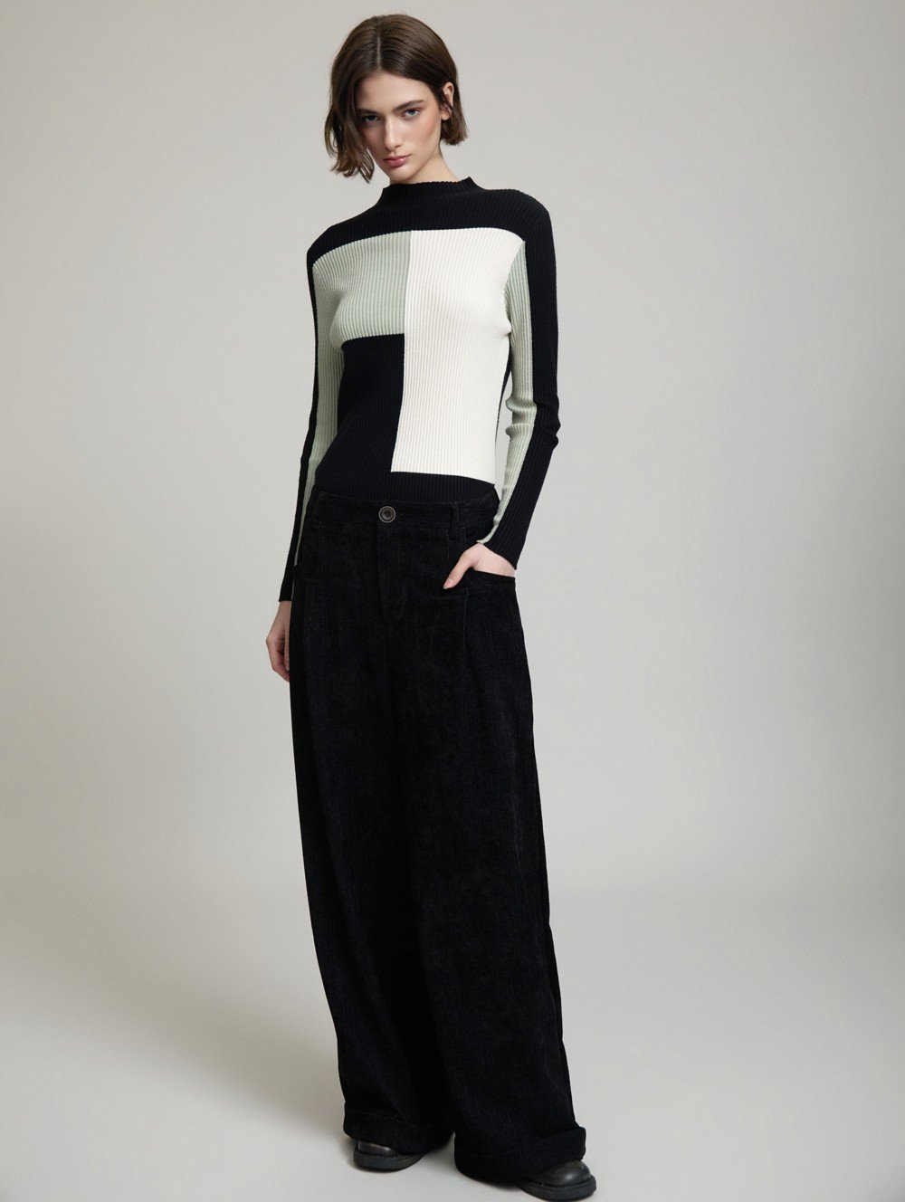 Jersey de Punto Canalé Colorblock - Imagen 3