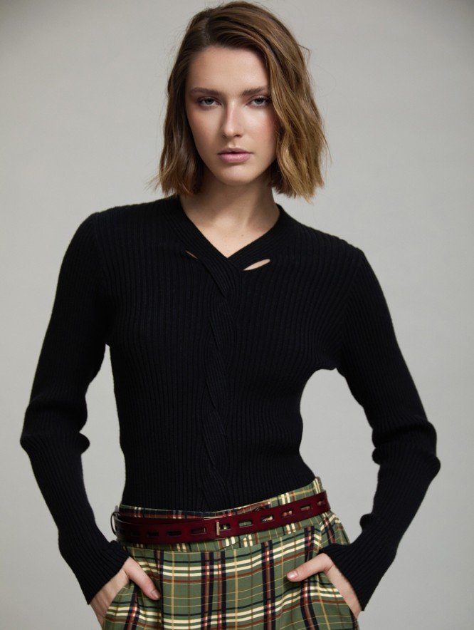 Jersey de Canalé y Trenzas