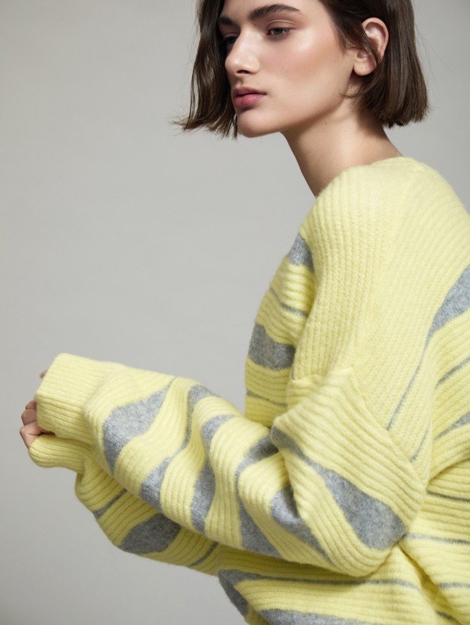 Jersey de punto intarsia con ondas